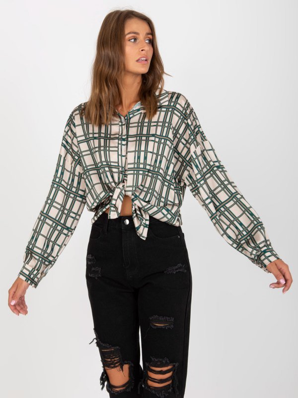 Koszula-EM-KS-3292.69P-beżowy rozmiar - ONE SIZE