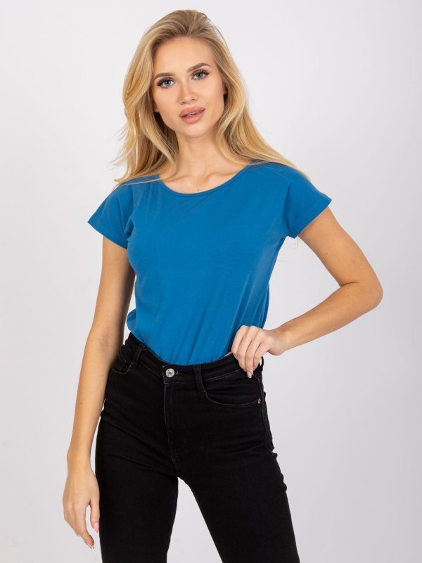 T-shirt-RV-BZ-4622.89-ciemny niebieski rozmiar - S