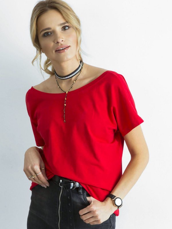 T-shirt-RV-TS-4662.38P-czerwony rozmiar - M