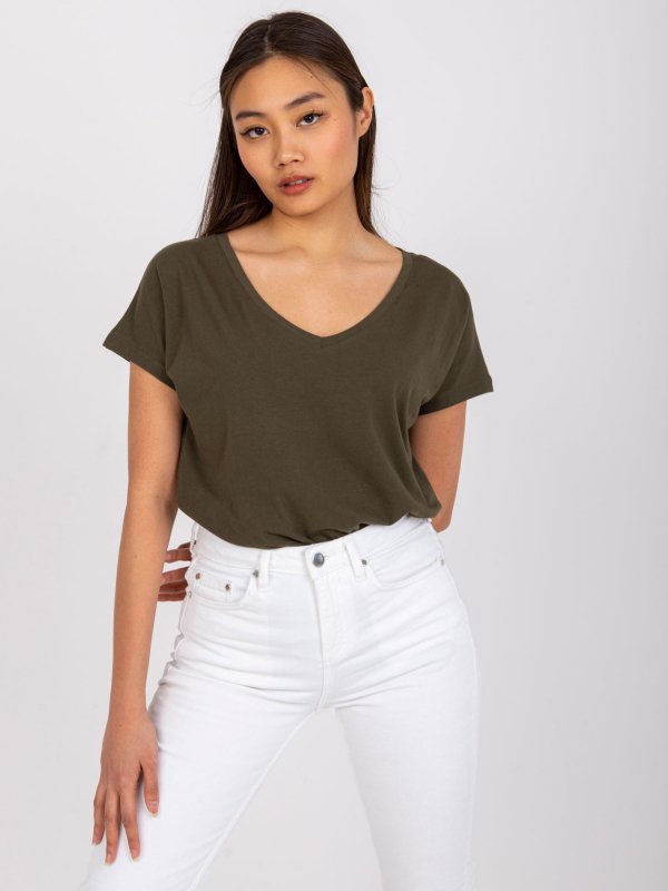 T-shirt-RV-TS-4832.40P-khaki rozmiar - XS