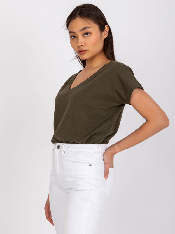 T-shirt-RV-TS-4832.40P-khaki rozmiar - XS