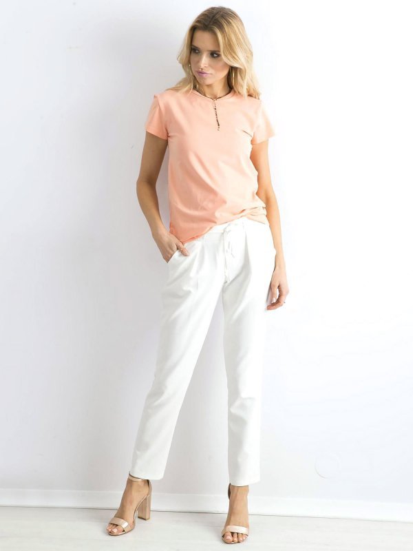 T-shirt-RV-TS-4623.60-brzoskwiniowy rozmiar - L