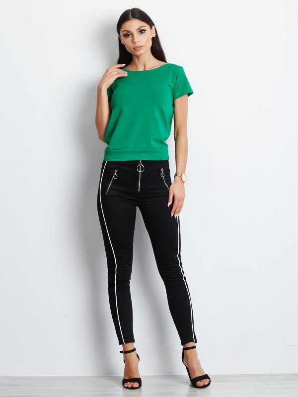T-shirt-PL-BZ-1529.00-ciemny zielony rozmiar - S