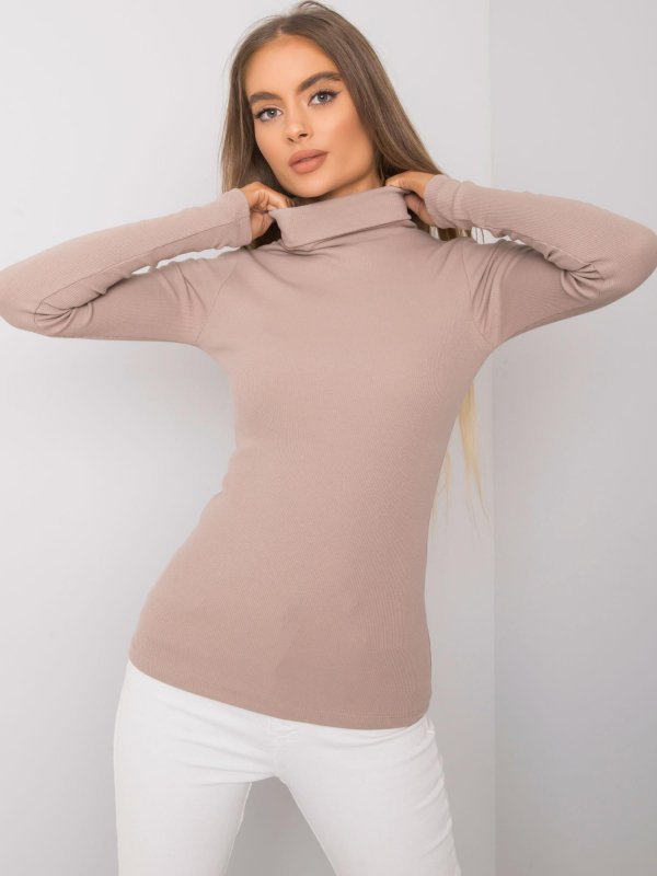 Bluzka-RV-BZ-7182.01P-ciemny bezowy rozmiar - S/M