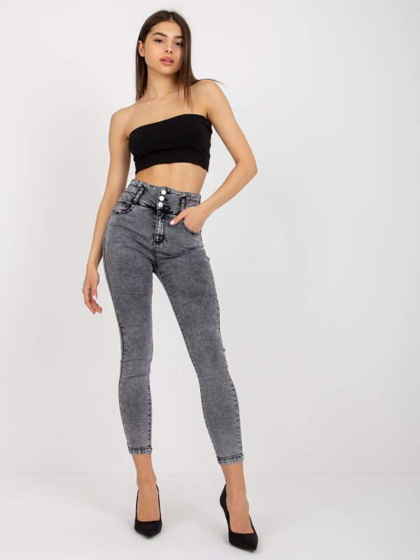 Spodnie jeans-NM-SP-L73.79P-ciemny szary rozmiar - XS
