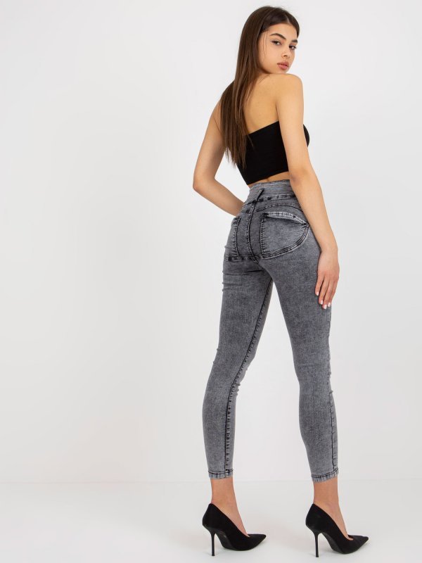 Spodnie jeans-NM-SP-L73.79P-ciemny szary rozmiar - XS