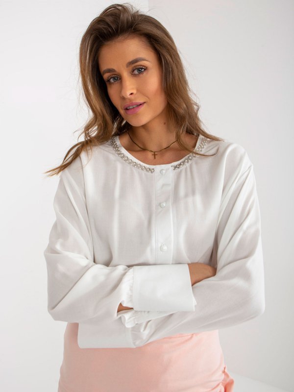 Koszula-LK-KS-509175.91P-ecru rozmiar - L/XL