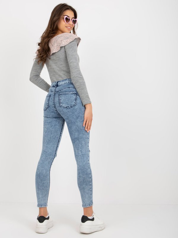Spodnie jeans-NM-SP-H32.12X-niebieski rozmiar - M