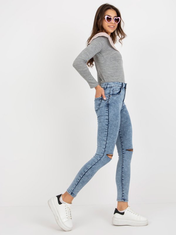 Spodnie jeans-NM-SP-H32.12X-niebieski rozmiar - S