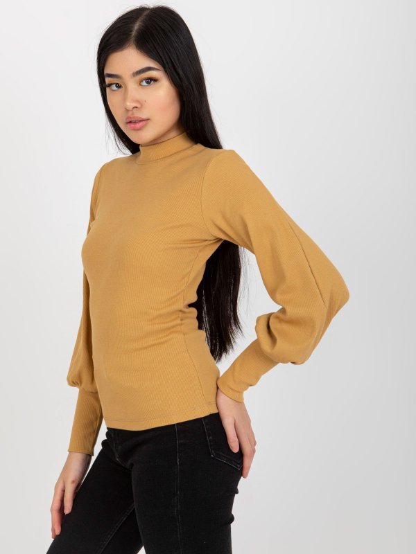 Bluzka-RV-BZ-5223.15-camelowy rozmiar - L