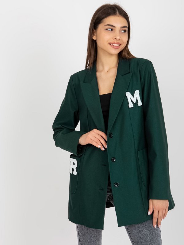 Marynarka-LK-MA-509286-2.45P-ciemny zielony rozmiar - ONE SIZE