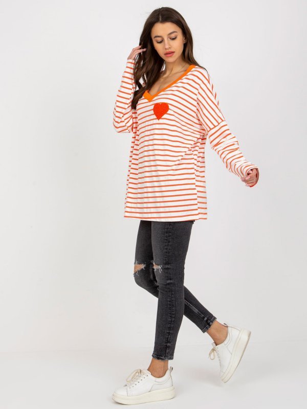 Bluzka-FA-BZ-8259.98-pomarańczowy rozmiar - ONE SIZE
