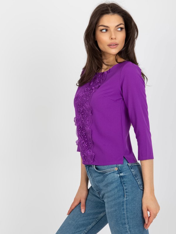 Bluzka-LK-BZ-506522.07-fioletowy rozmiar - 40