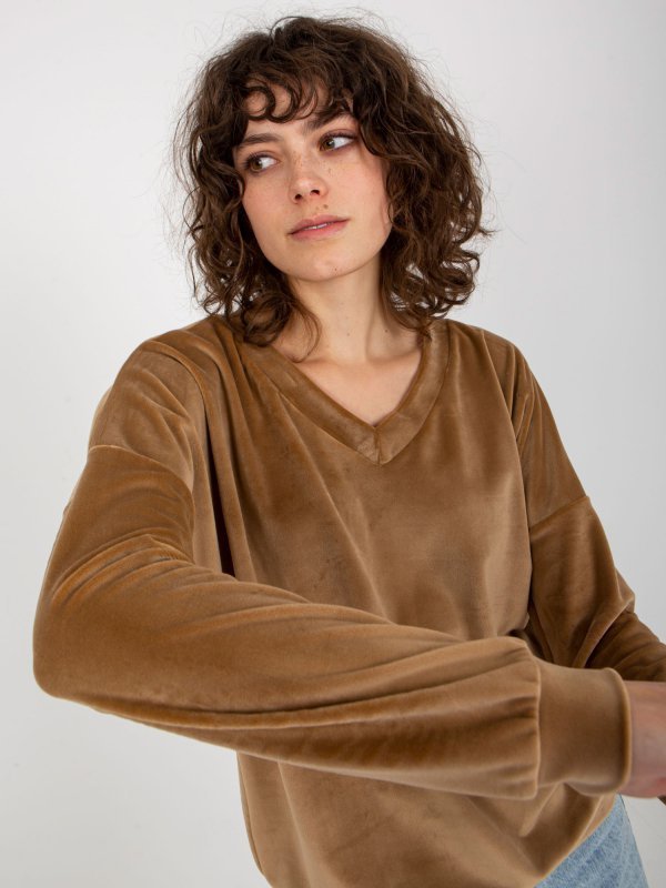 Bluza-RV-BL-8441.07P-camelowy rozmiar - ONE SIZE