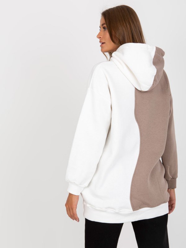 Bluza-RV-BL-8233.32X-biało-beżowy rozmiar - L/XL
