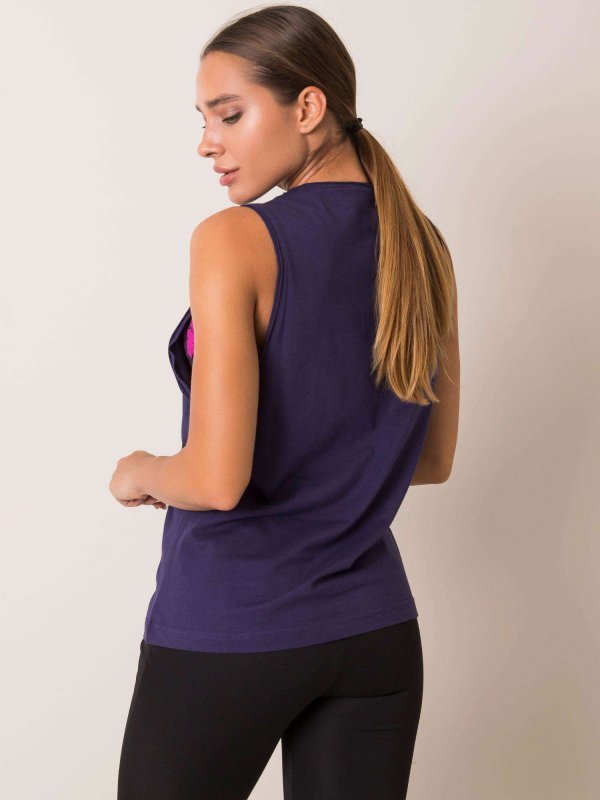 T-shirt-127-TS-00091.88-ciemny fioletowy rozmiar - XS
