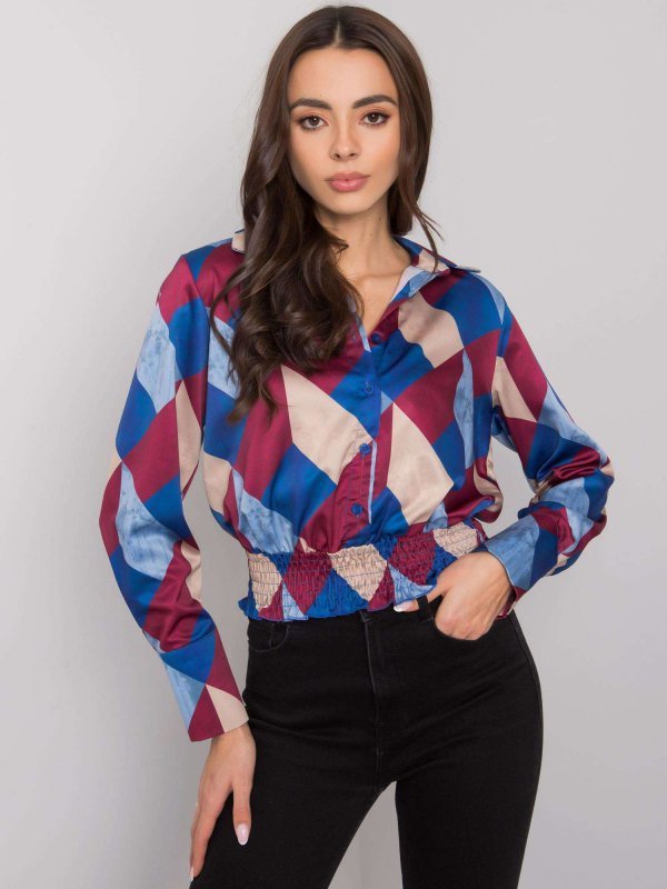 Bluzka-DHJ-BZ-15251.82-bordowy rozmiar - ONE SIZE