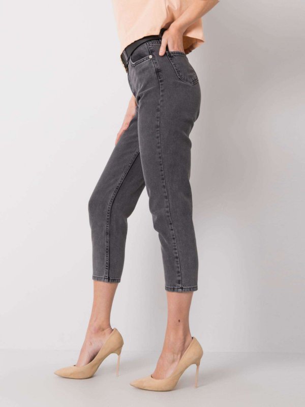 Spodnie jeans-320-SP-2764.08P-ciemny szary rozmiar - 28