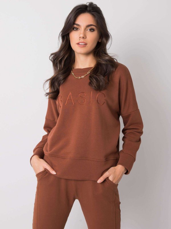 Bluza-RV-BL-6080.19-ciemny brązowy rozmiar - L/XL