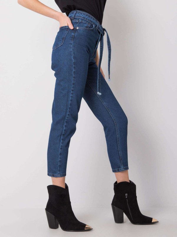 Spodnie jeans-320-SP-2902.09P-ciemny niebieski rozmiar - 27