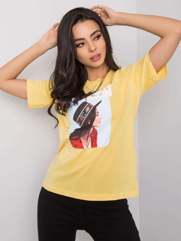 T-shirt-PM-TS-SS21TX64.32-żółty rozmiar - S
