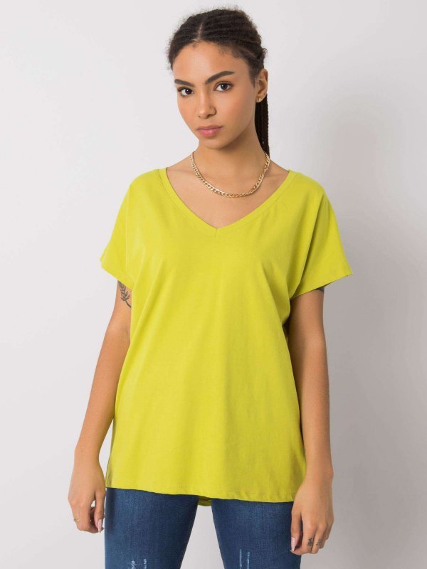 T-shirt-RV-TS-4832.40P-limonkowy rozmiar - XS