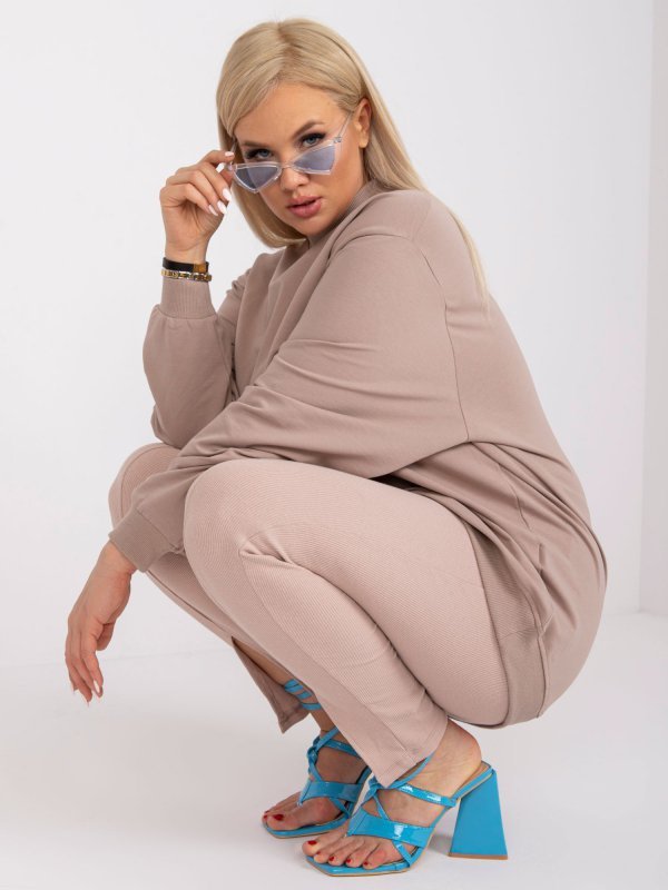 Bluza-RV-BL-6299.11-ciemny bezowy rozmiar - 2XL
