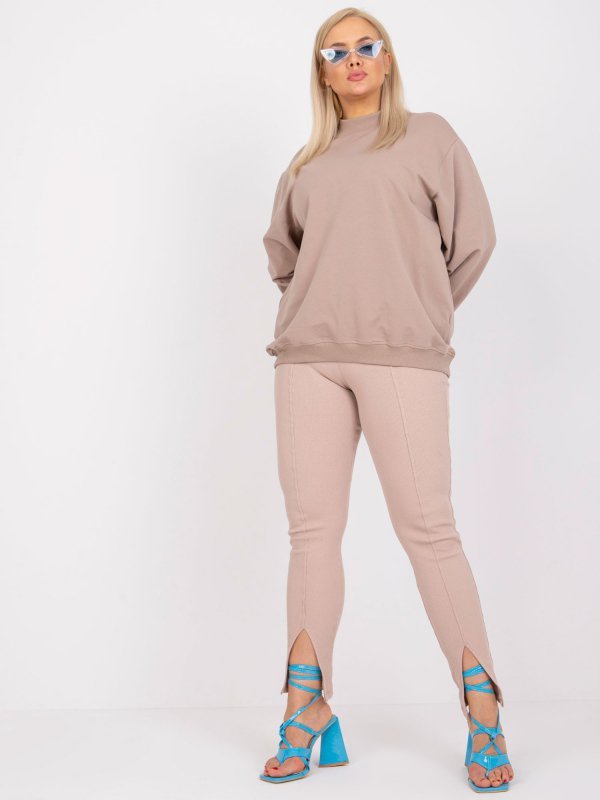 Bluza-RV-BL-6299.11-ciemny bezowy rozmiar - 2XL