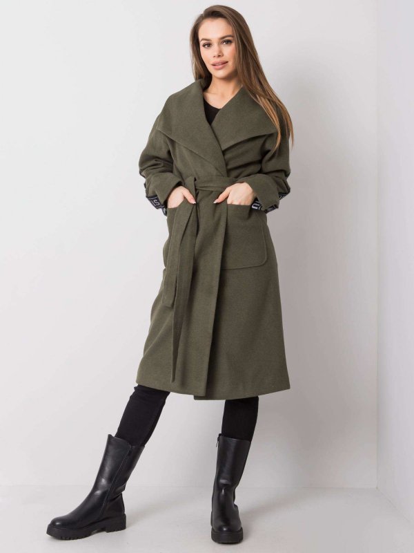 Płaszcz-LK-PL-508316.95P-khaki rozmiar - 42