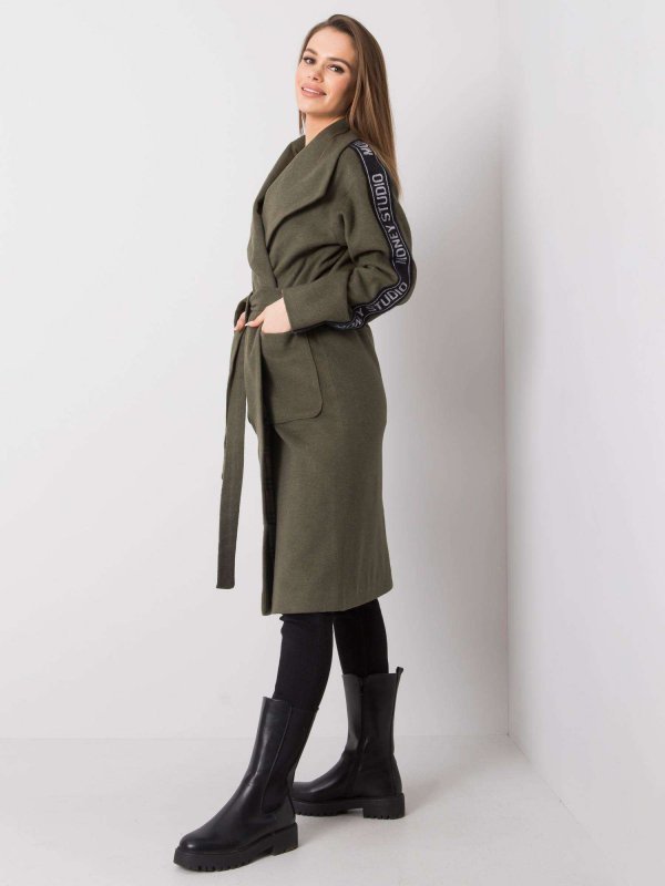 Płaszcz-LK-PL-508316.95P-khaki rozmiar - 42
