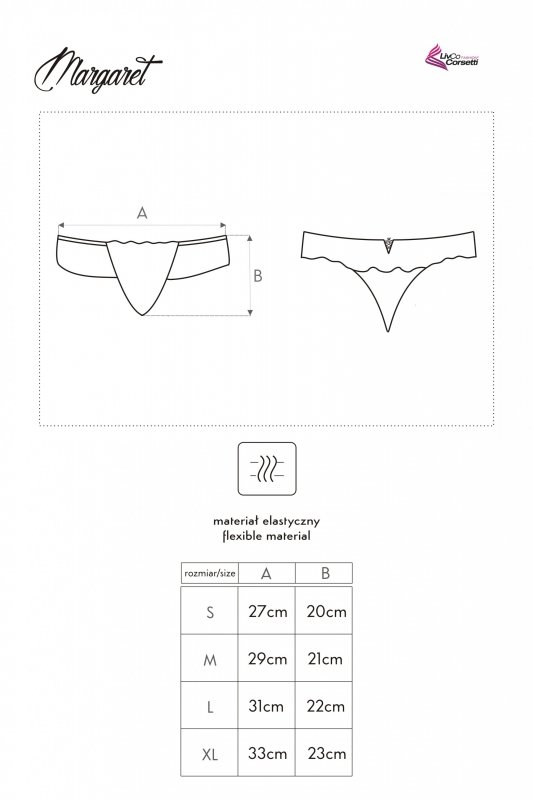 Panty Margaret - Stringi Cream Kremowy LivCo Corsetti Fashion rozmiar - S