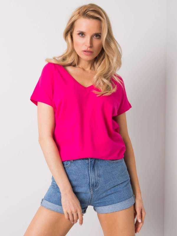 T-shirt-RV-TS-4832.40P-fuksjowy rozmiar - S