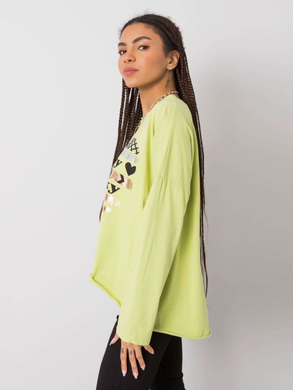 Bluzka-DHJ-BZ-21103.06P-limonkowy rozmiar - ONE SIZE