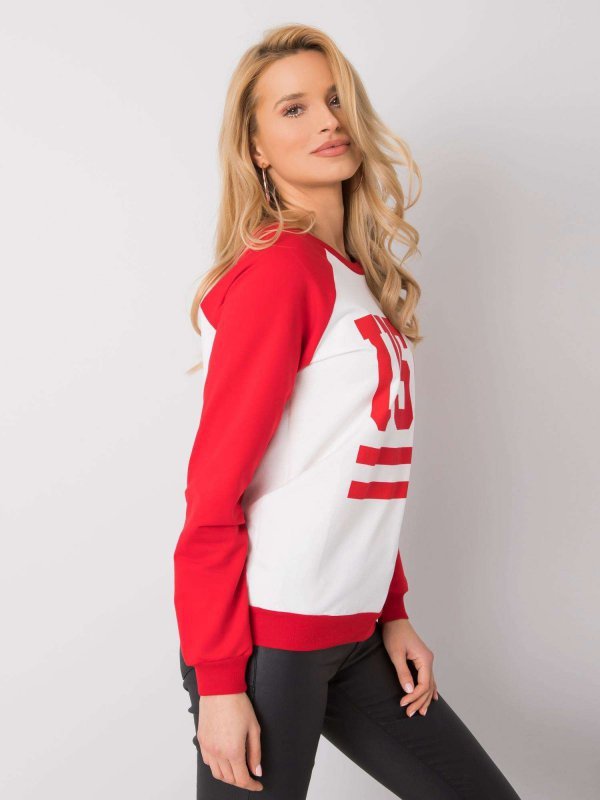 Bluza-DS-BL-1111.06P-biało-czerwony rozmiar - M