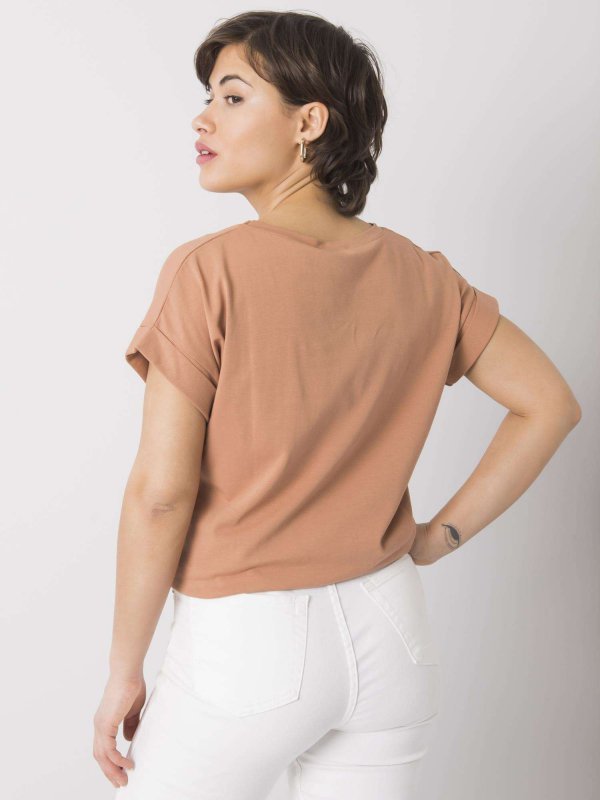 T-shirt-FA-TS-6936.82P-camelowy rozmiar - ONE SIZE