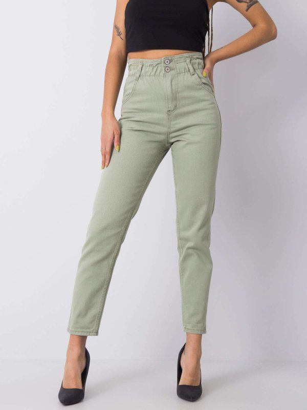 Spodnie jeans-336-SP-2156.33P-pistacjowy rozmiar - 26