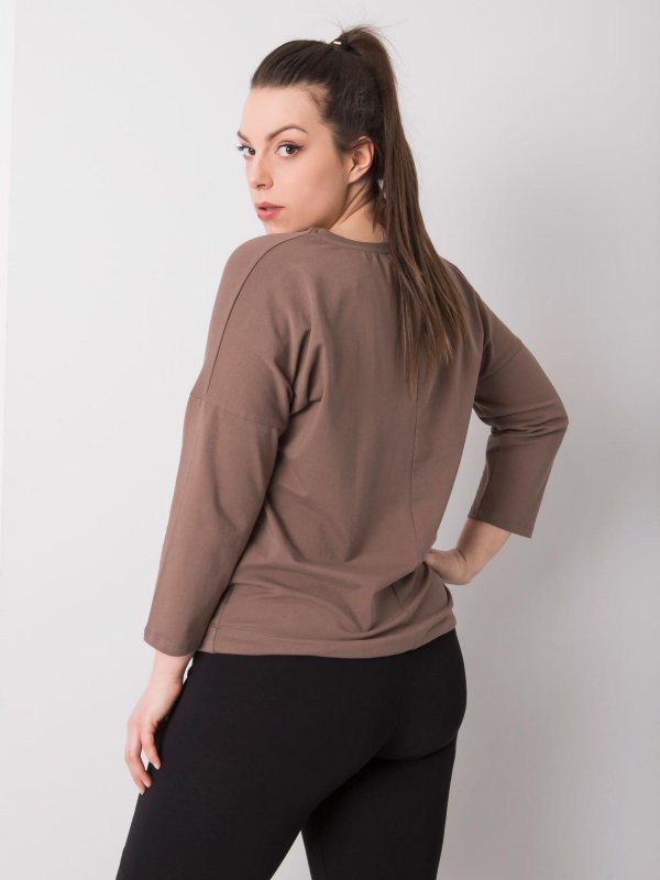 Bluzka-RV-BZ-6294.06P-brązowy rozmiar - 2XL
