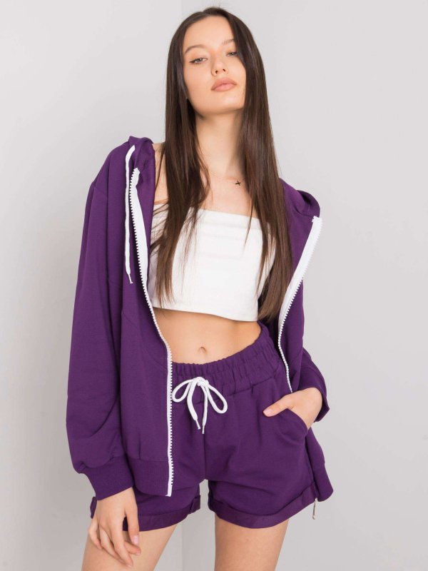 Komplet-FA-KMPL-6391.39P-ciemny fioletowy rozmiar - ONE SIZE