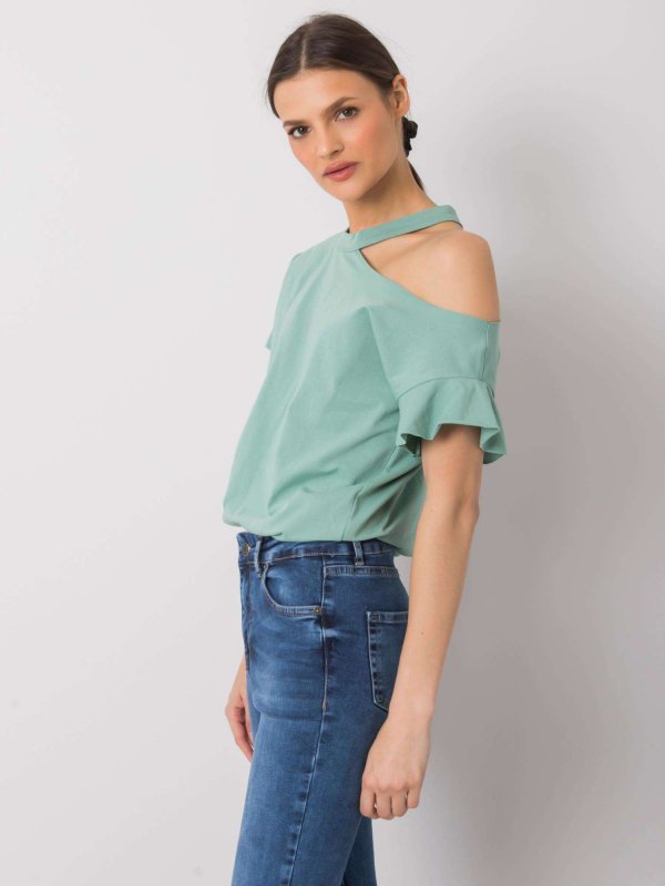 Bluzka-FA-BZ-6946.93P-pistacjowy rozmiar - ONE SIZE