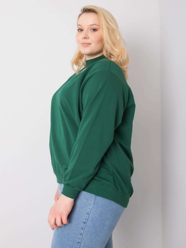 Bluza-RV-BL-6299.11-ciemny zielony rozmiar - 2XL