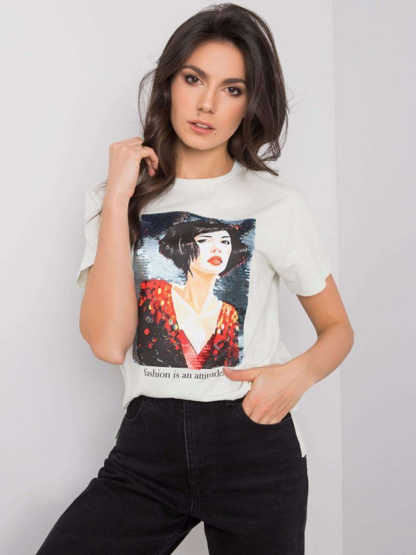 T-shirt-PM-TS-SS21TX04.31-mietowy rozmiar - S
