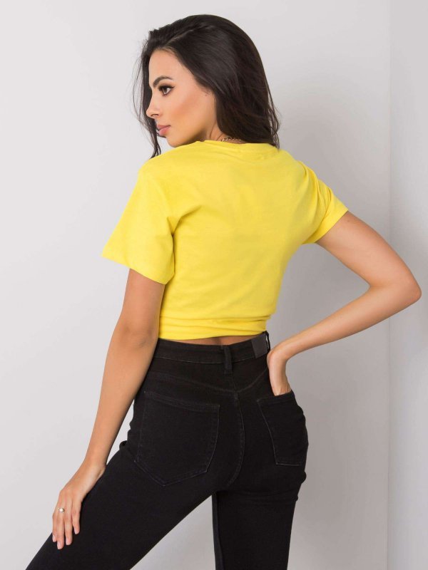 T-shirt-PM-TS-SS21TX58.12-żółty rozmiar - S
