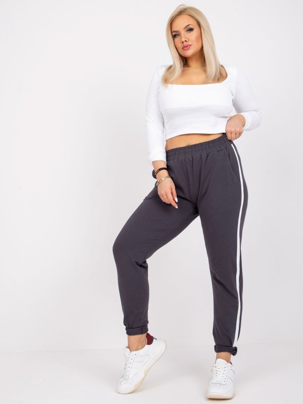 Spodnie dresowe-RV-DR-6643.95-grafitowy rozmiar - 2XL