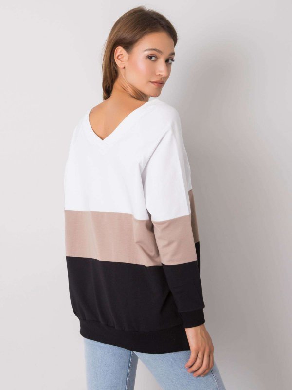Bluza-RV-BL-5972.07-czarno-beżowy rozmiar - S/M