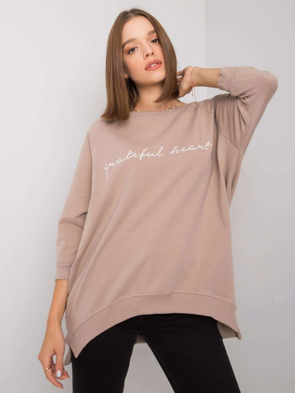 Bluza-RV-BL-6933.54-ciemny bezowy rozmiar - S/M