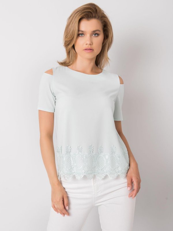 Bluzka-LK-BZ-506538.92P-mietowy rozmiar - 36