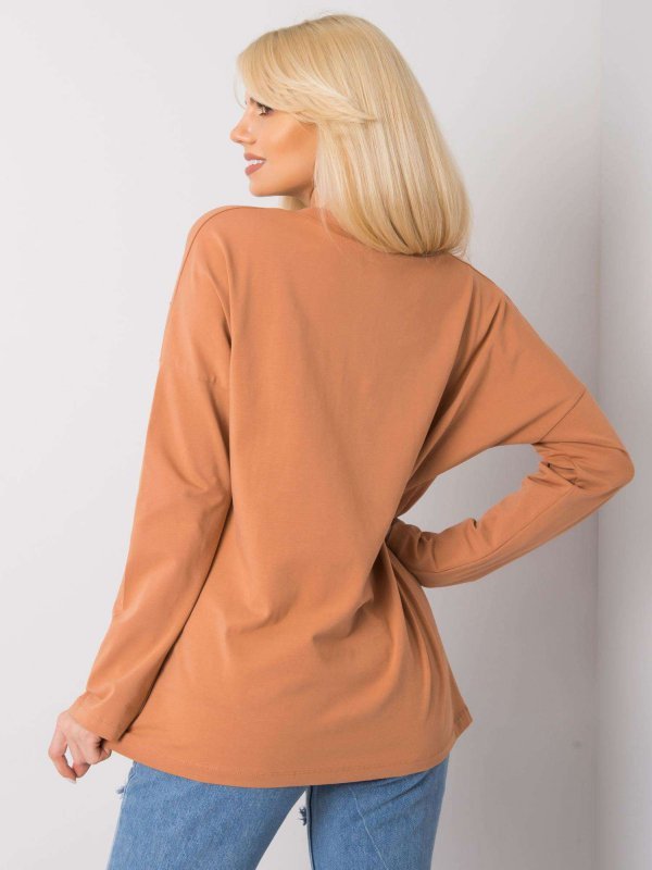 Bluzka-FA-BZ-7384.29X-jasny brązowy rozmiar - ONE SIZE