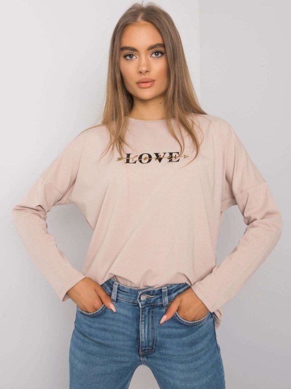 Bluzka-RV-BZ-7209.24P-beżowy rozmiar - L/XL
