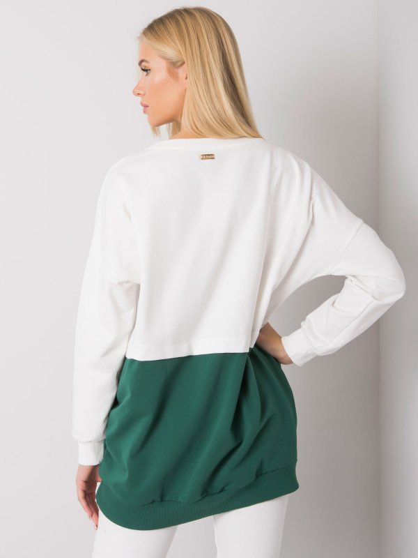 Bluza-RV-BL-7197.89P-biało-zielony rozmiar - S/M
