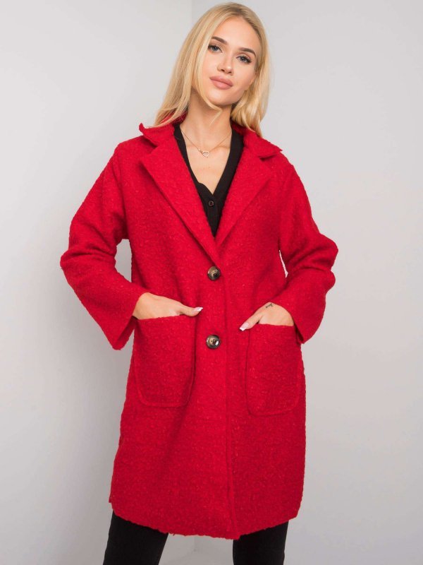Płaszcz-TW-PL-BI-21717.40P-czerwony rozmiar - ONE SIZE